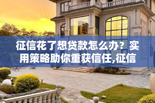 征信花了想贷款怎么办？实用策略助你重获信任,征信花了想贷款怎么办